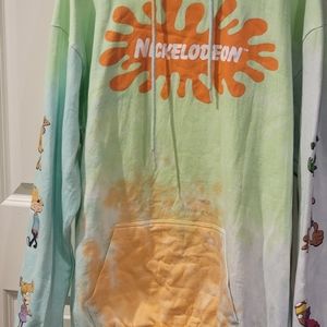 Nickelodeon Tye-Dye Hoodie with Pockets Sz XL